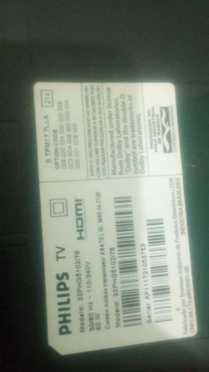 Vendo tv Philips 32 polegadas com defeito - Foto 4