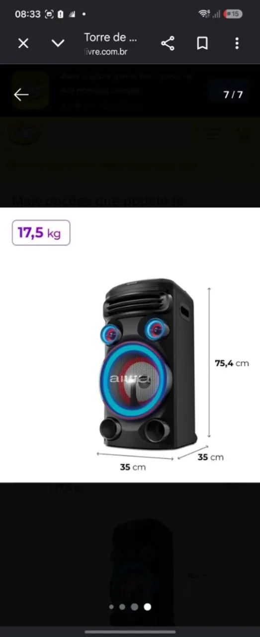 Caixa de som aiwa 