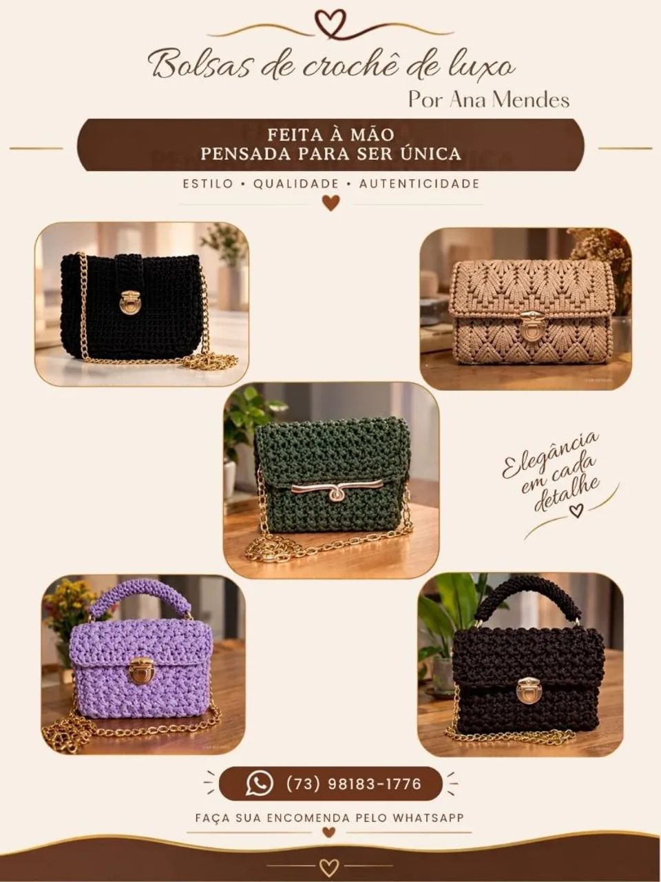Bolsa sob encomenda 
