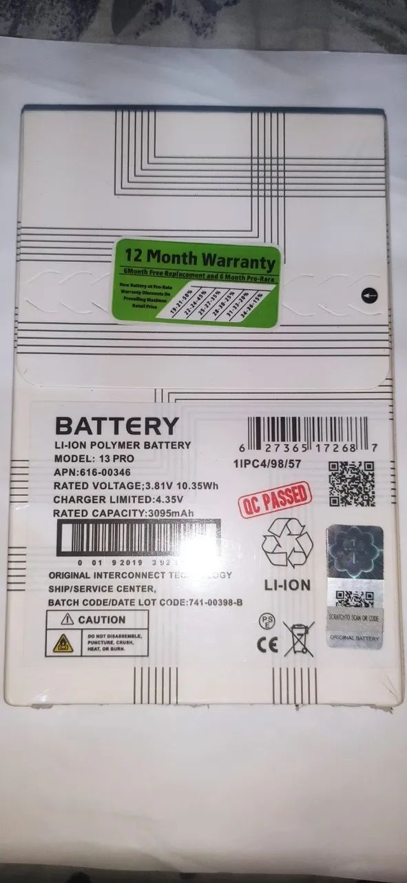 Bateria Foxconn iPhone 13 Pro