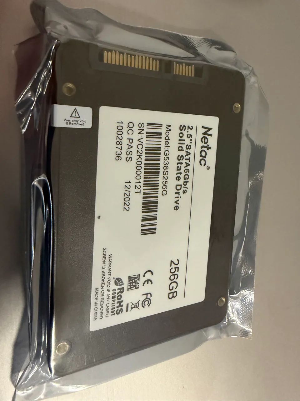 SSD SATA de 2.5 polegadas da marca Netac com 256GB - Foto 2