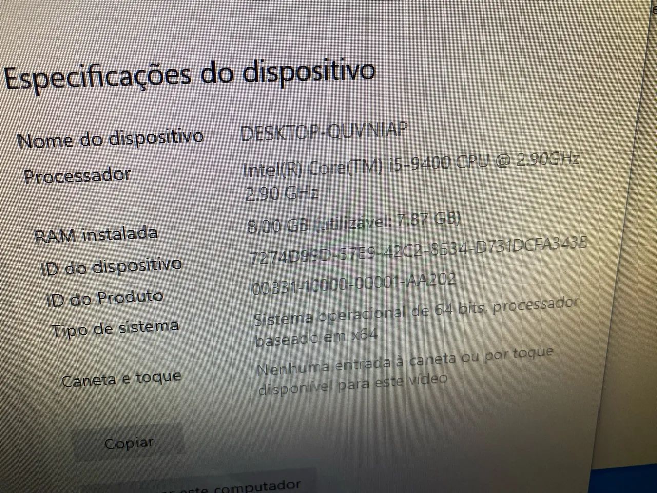 Computador DDR4 i5-9400 Lenovo completo  - Foto 4