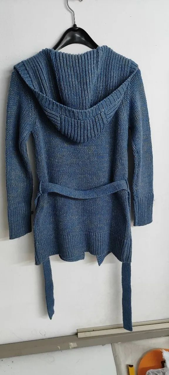 Maxi Cardigan Tricô Hering Com Capuz - Foto 2