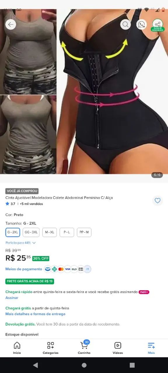 CINTA MODELADORA DE ALTA COMPRESSÃO G2