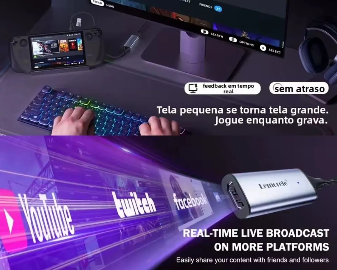 Placa de captura HDMI vídeo USB-C  - Foto 5