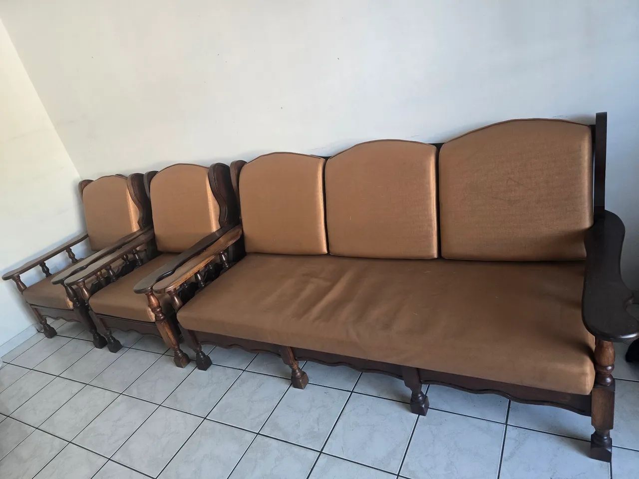 Conjunto Poltronas Madeira Maciça  - Foto 3
