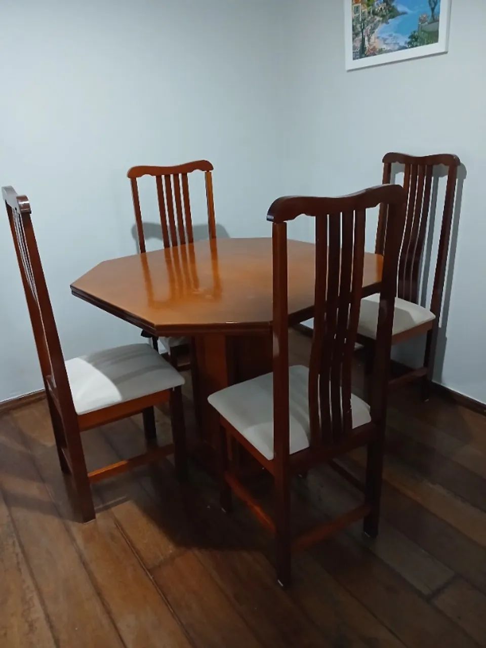 Mesa de Jantar Quadrada Madeira com 4 cadeiras - Foto 3