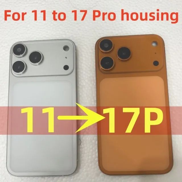 Carcaça para iPhone 11 com visual de iPhone 17 Pro