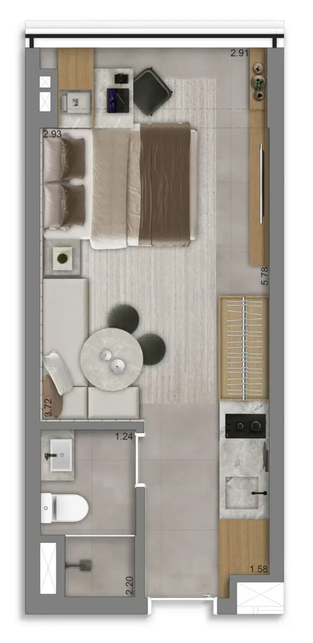 PLANTA 22m²