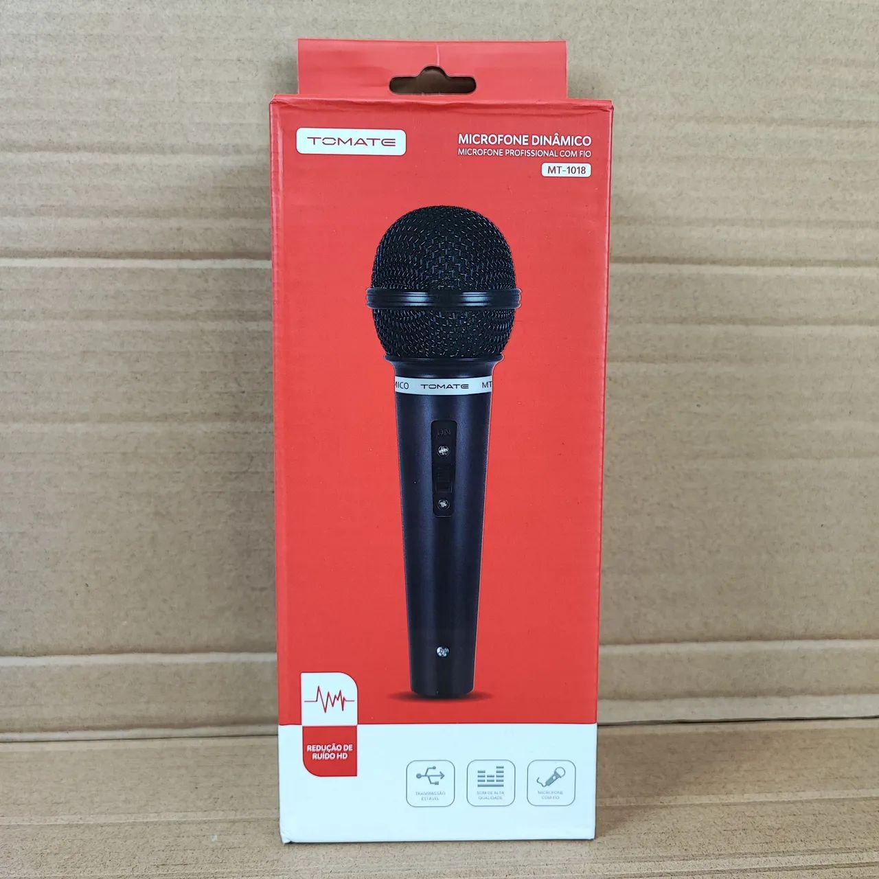 Microfone com fio P10 musical karaokê cabo 2.5M