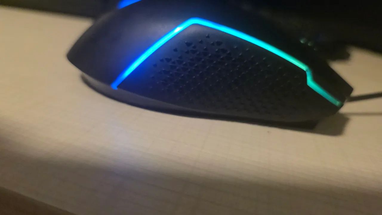 Mouse Red Dragon rgb preto com fio - Foto 2