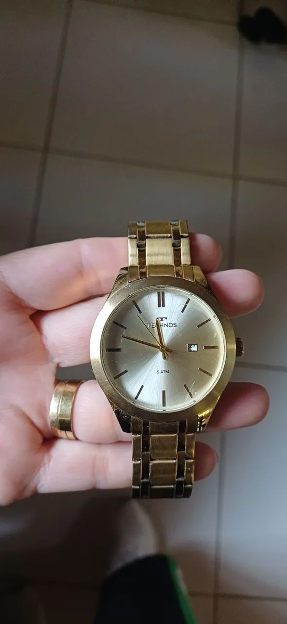 Relógio unisex dourado - Foto 2