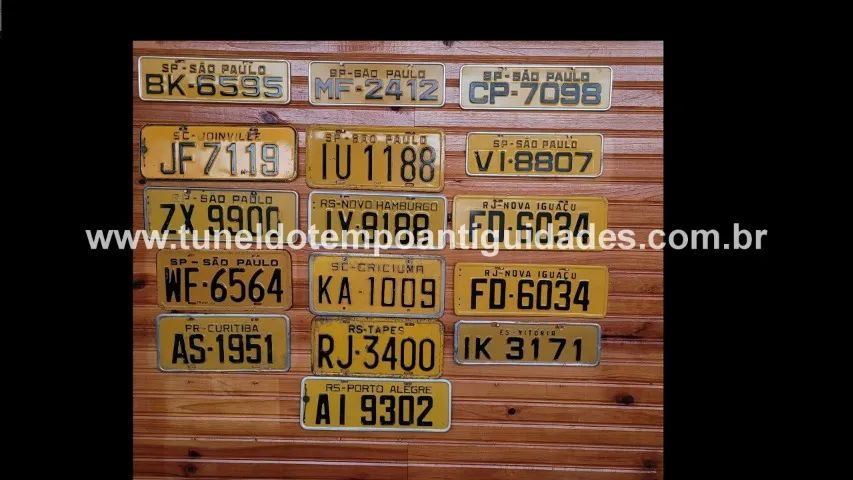 Placas Amarelas Antigas - Foto 2