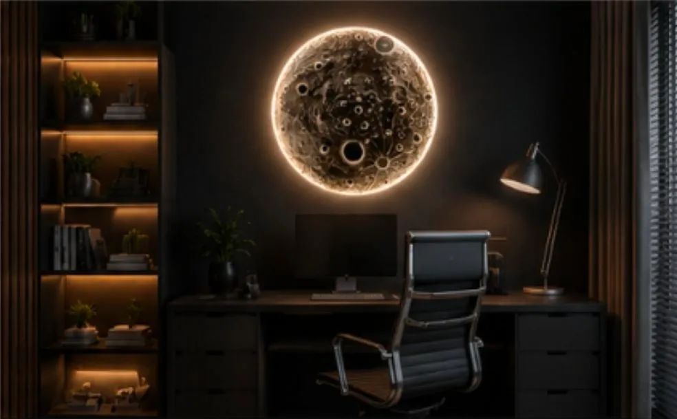 Quadro Decorativo Lua com LED 70 × 70 cm - Foto 4