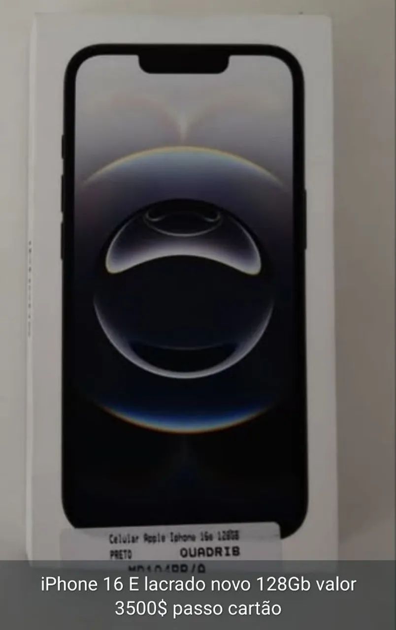 Iphone 16 e  lacrado passo cartão 