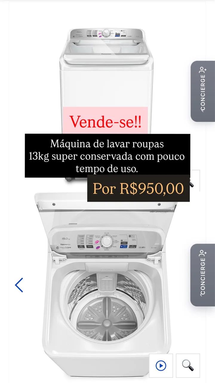 Vende se máquina de lavar roupa 