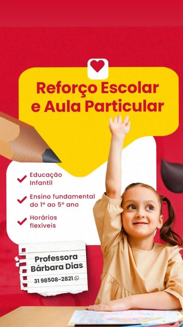 Aulas particulares e reforço escolar