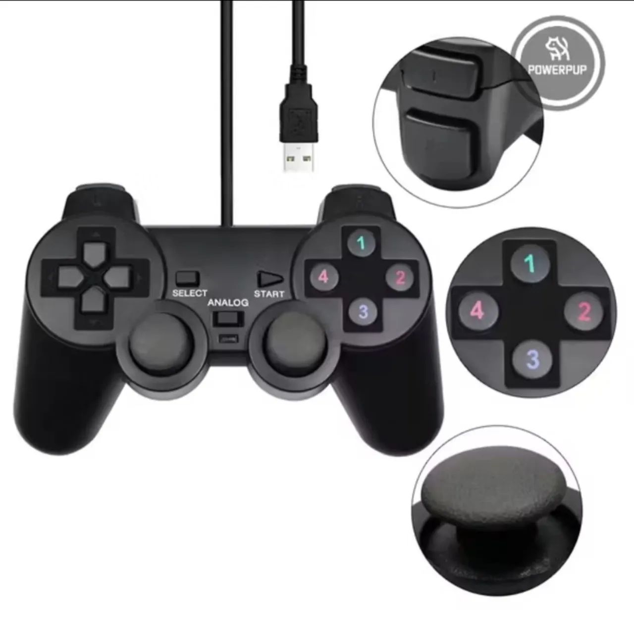 Manete usb, vídeo game, pc, notebook
