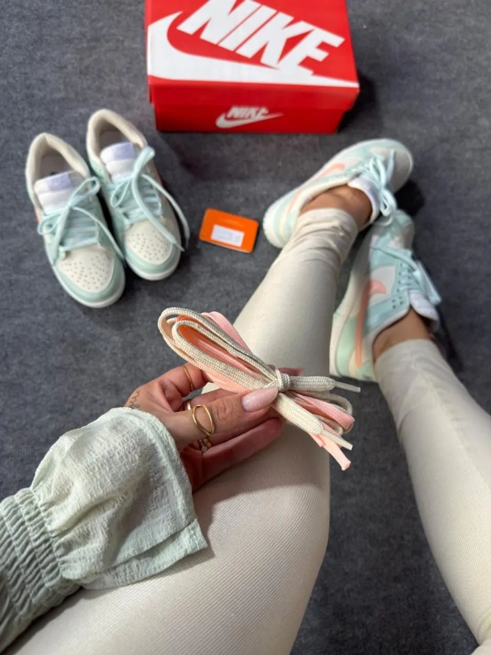 Tênis Nike Sb Dunk low Barely Green 3 Feminino Opções de Cadarço  - Foto 5