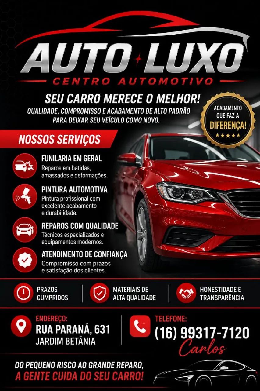 FUNILARIA COM MÊS DE DESCONTOS IMBATÍVEIS  