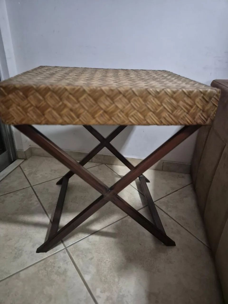 Mesa lateral rattan arte em vime - Modelo Tamara - Foto 2