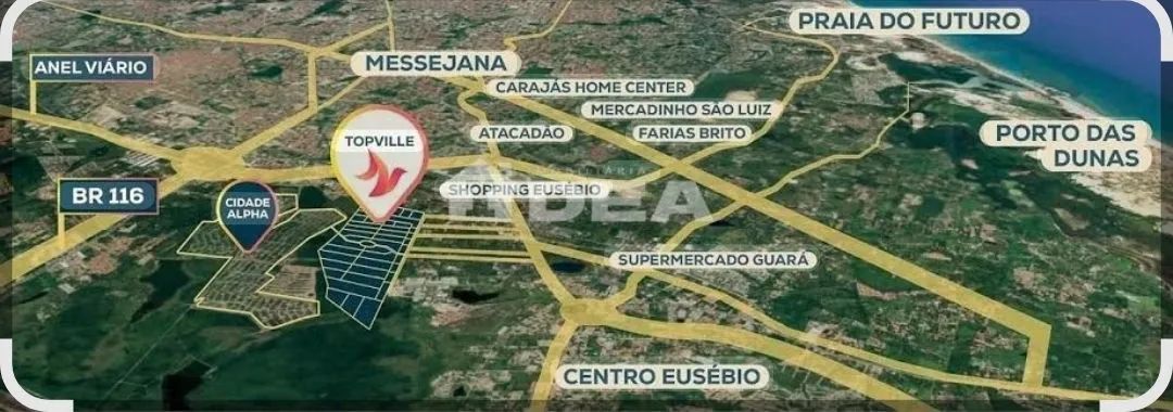 Lote de esquina 221,57 m² no TopVille Eusébio - Repasse - Foto 2