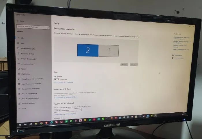 Monitor Samsung S22A300B - 21,5" - COM DEFEITO