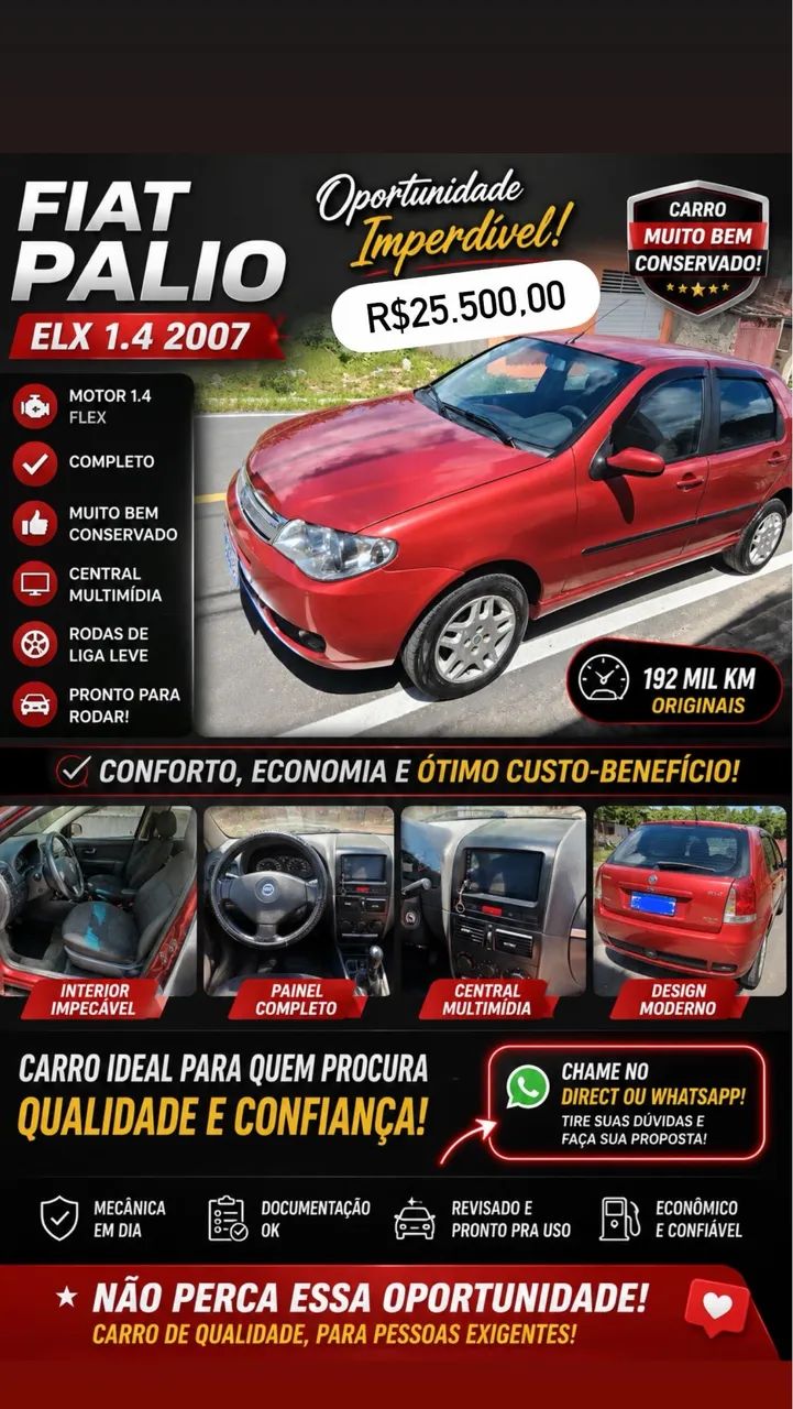 Fiat Palio PALIO ELX 1.4 FIRE/30 ANOS F. FLEX 8V 4P 2007