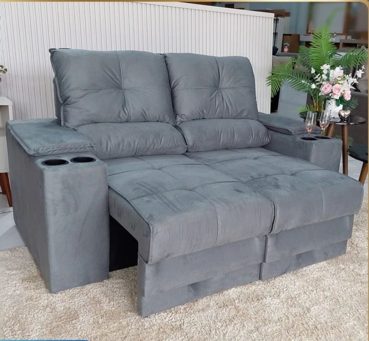 SOFA P/2 LUGARES RETRÁTIL E RECLINÁVEL 