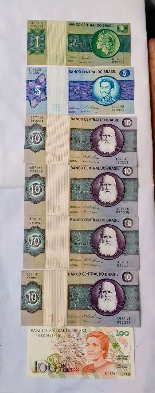 7 notas de cruzeiro soberbas de 1.5,10 e 100 - Foto 3
