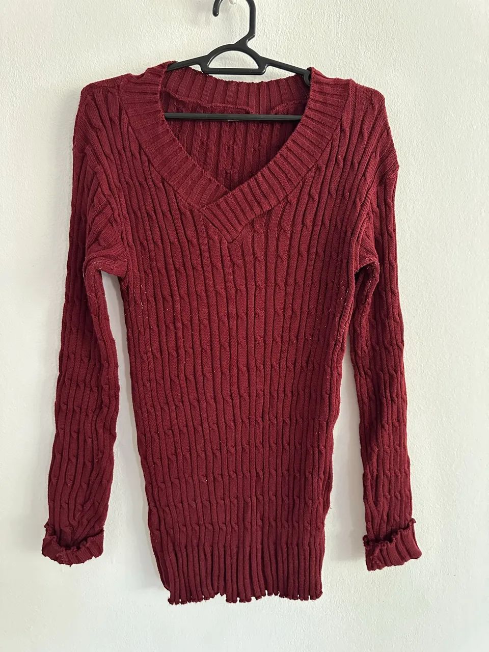 Suéter feminino marsala