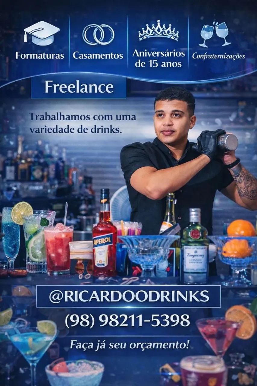 Barman de eventos slz