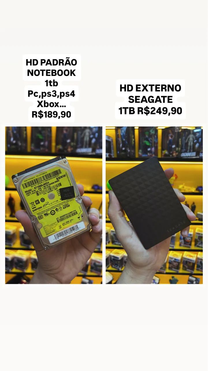 Hd padrão notebook interno e externo 1tb - hd 1tb - Foto 3