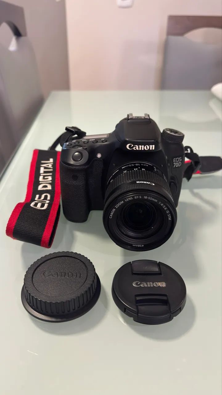 Nova! Camera Canon 70D + lente 18-55 - Foto 2