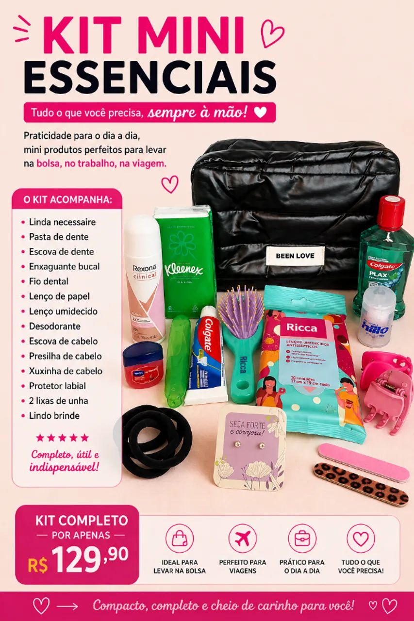 Kit mini produtos essenciais