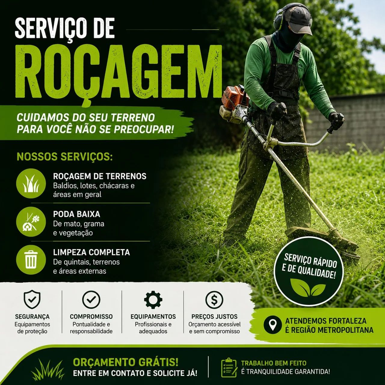 SERVIÇO DE ROÇAGEM PROFISSIONAL