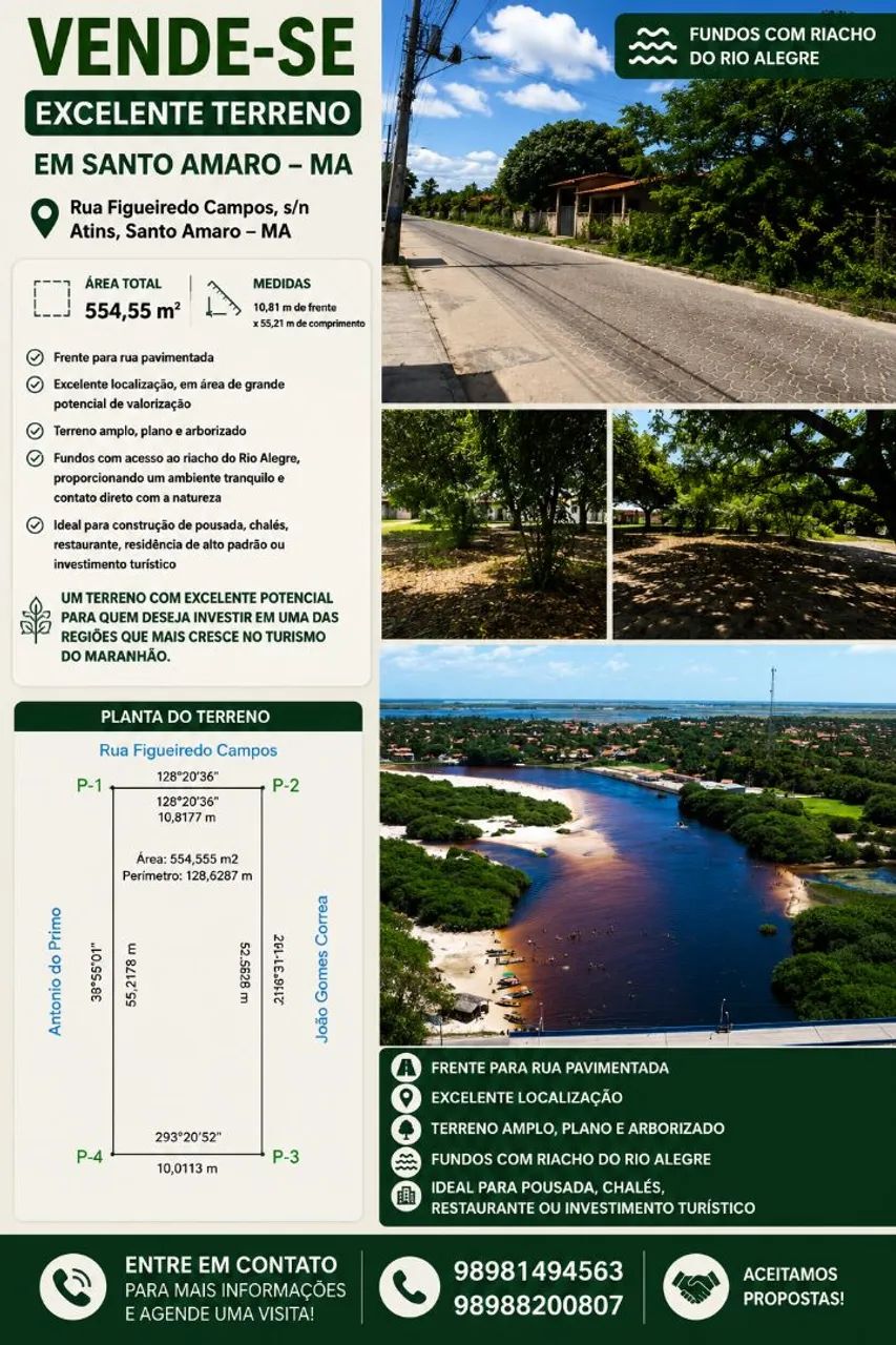 Terreno em Santo Amaro / Ma . Atins 