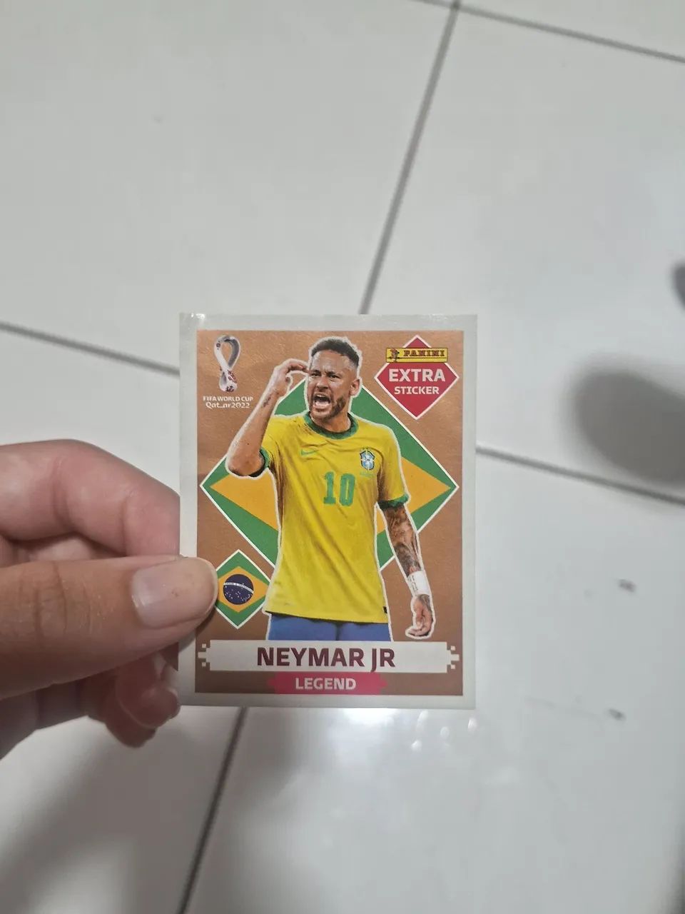 Figurinha bronze legend do neymar
