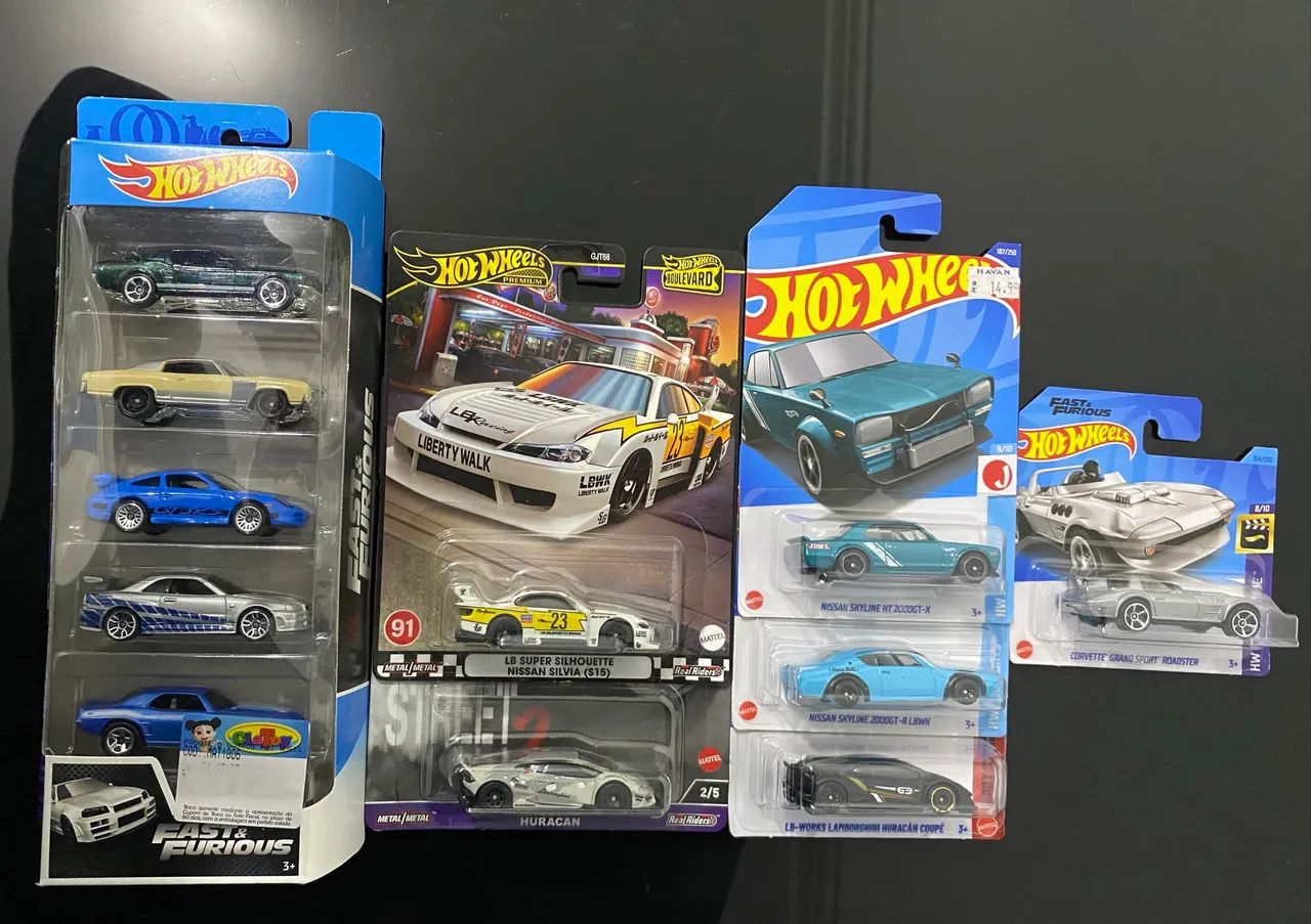Conjunto Hot Wheels Premium + Mainline - Brinquedos e Jogos