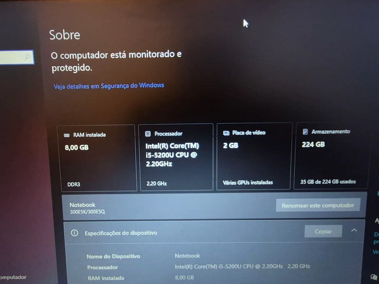 Notebook Gamer I5 5200u 8gb de ram Placa de video 910m 2gb vram - Foto 2