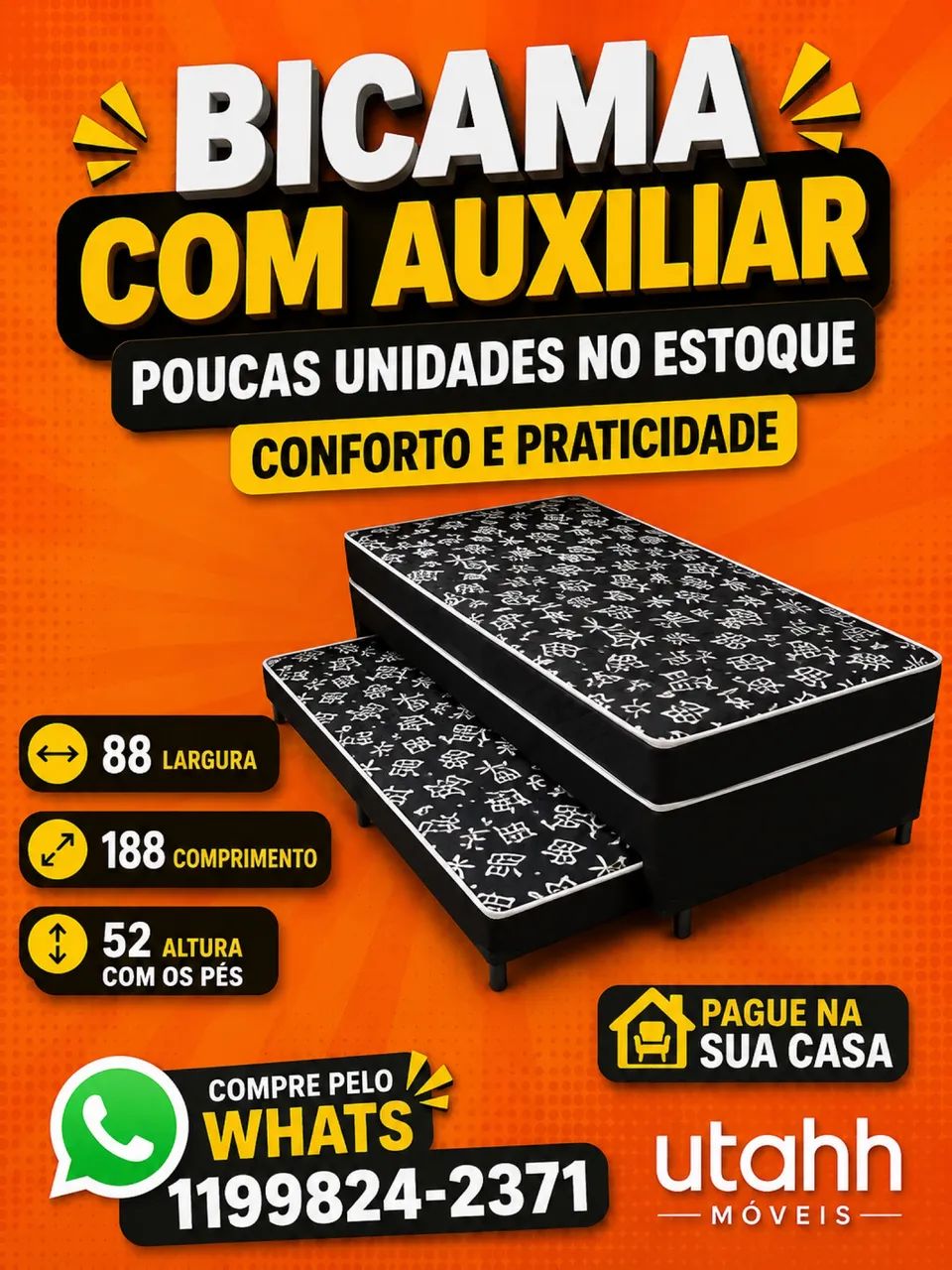 BICAMA COM AUXILIAR SUPER PROMOÇÃO DE FÁBRICA 