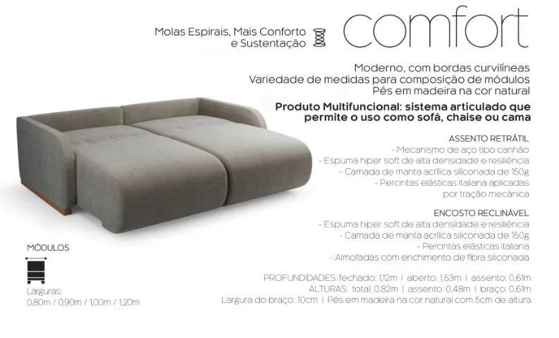 SOFÁ MULTI-FUNCIONAL CONFORT 2,90 - Foto 2