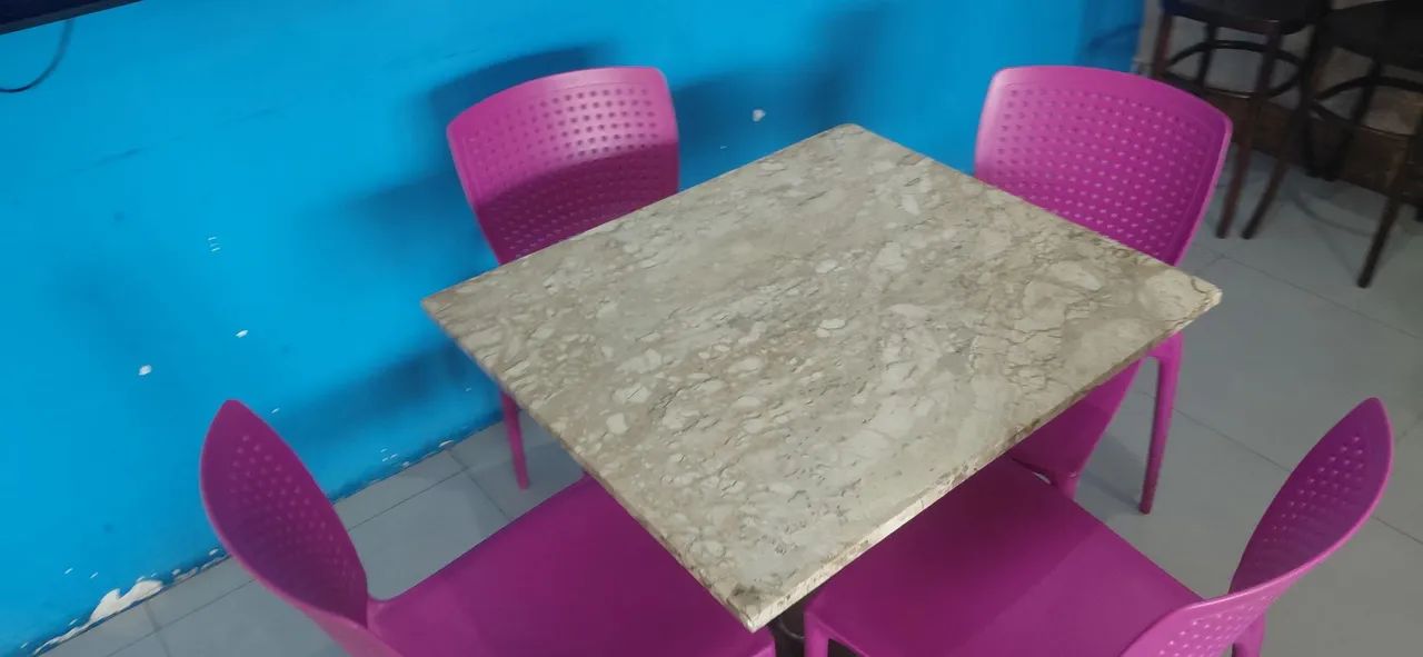 Conjunto bem mesa e cadeiras  de granito  - Foto 4