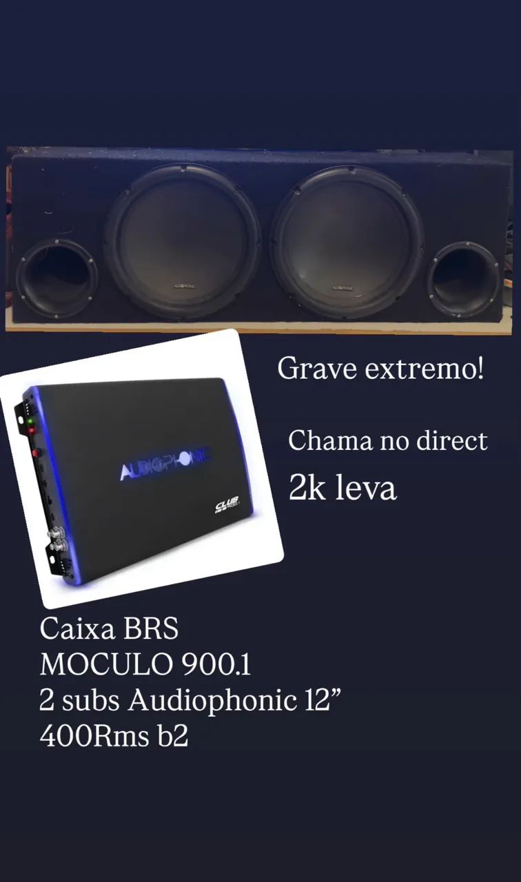 Caixa brs com audiophonic 12 e módulo  - Foto 2