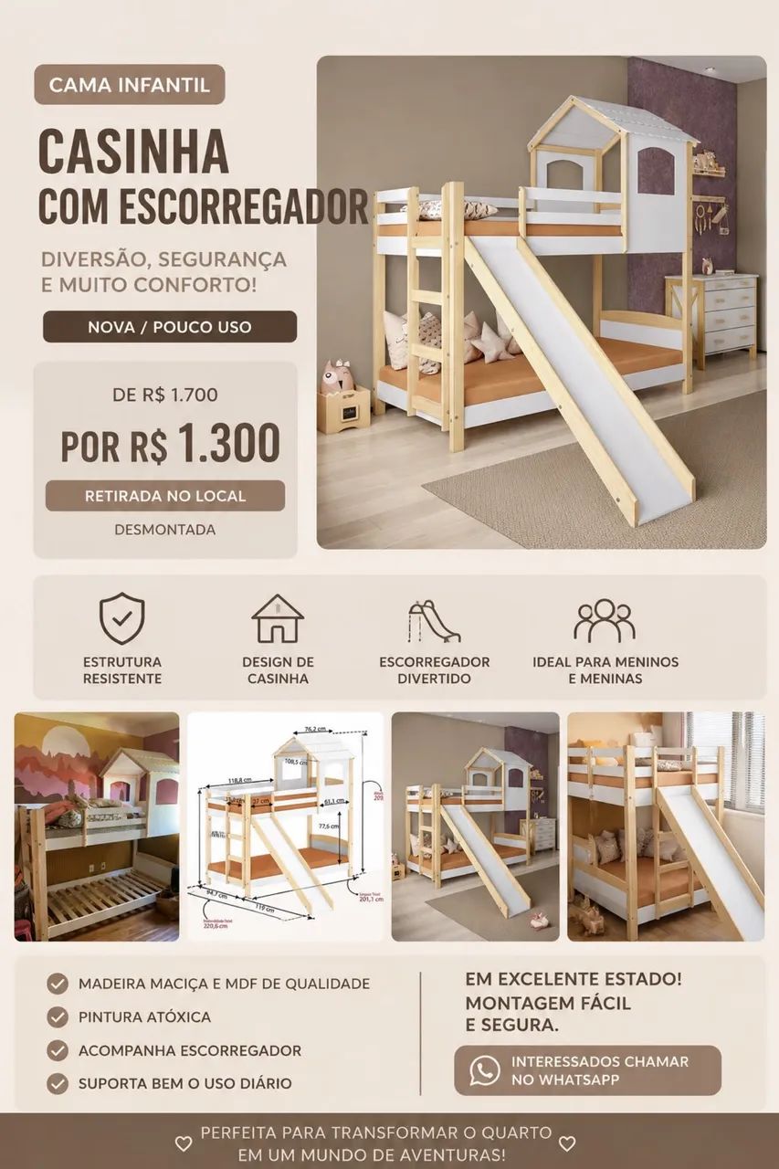 Cama Infantil Casinha  - Foto 2