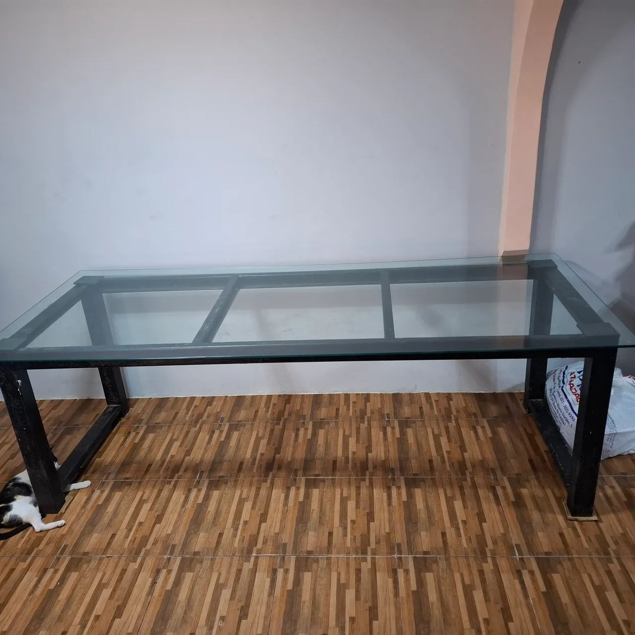 Mesa de vidro ,base de ferro 1.500 - Foto 2