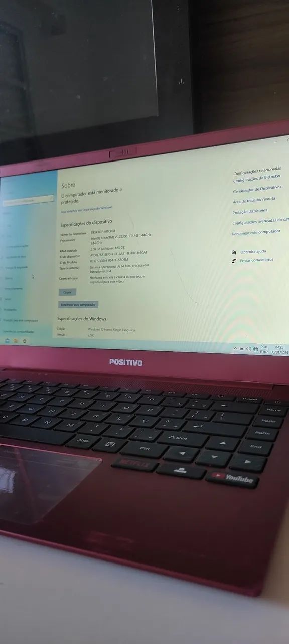 Notebook POSITIVO MOTION RED QUAD-CORE BARATO!!! - Foto 4