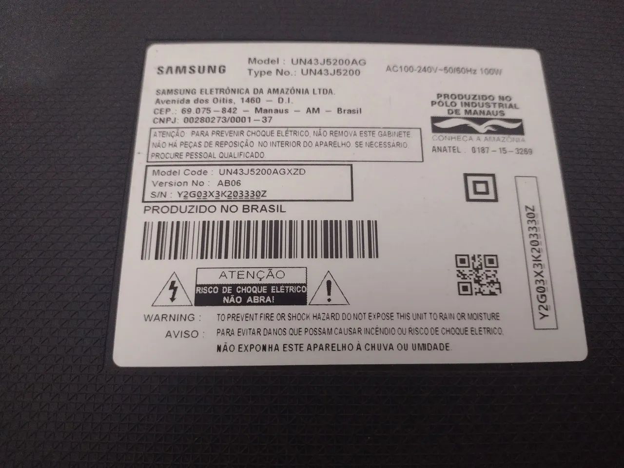 TV Samsung para uso de peças  - Foto 3