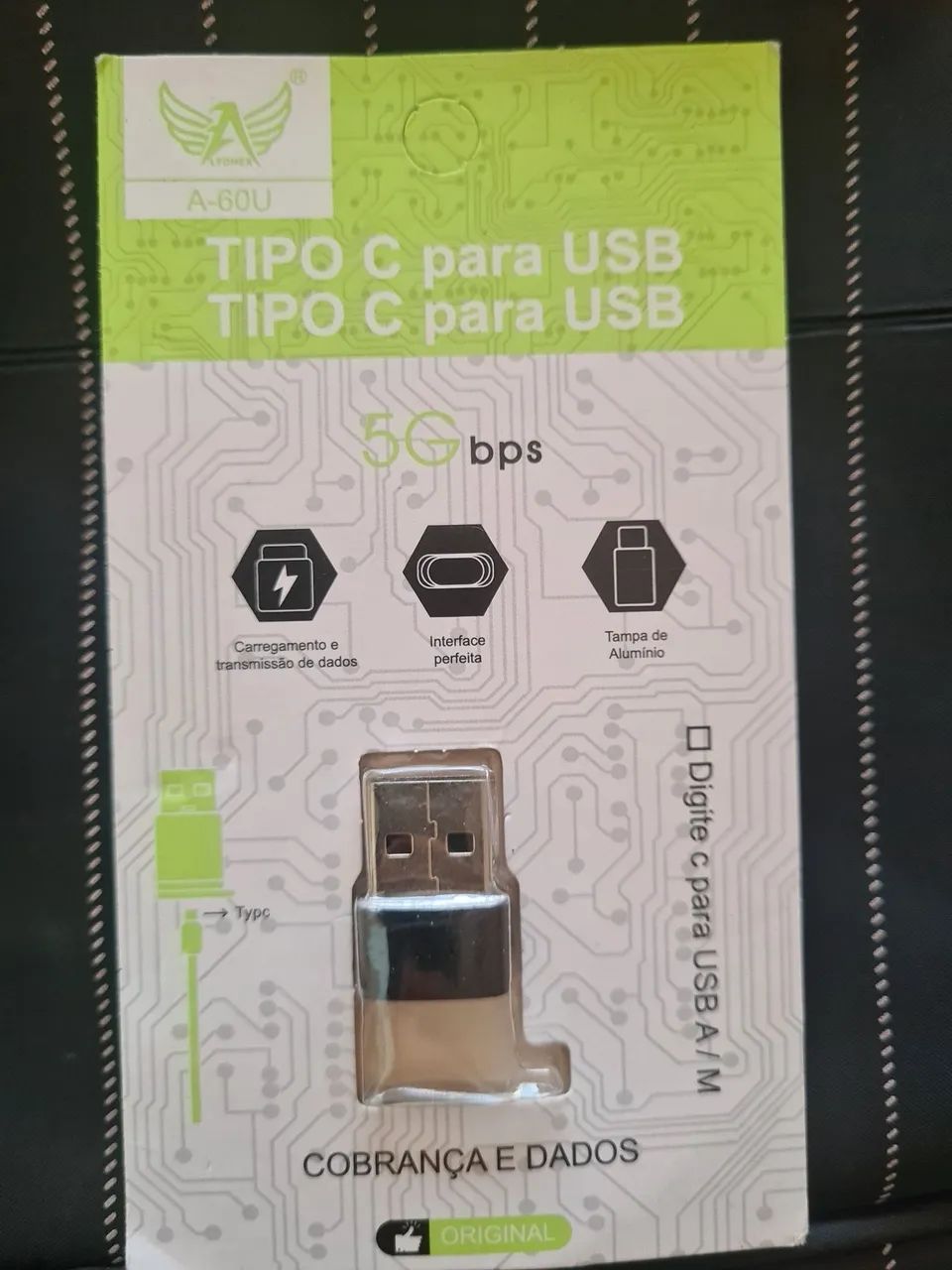 Adaptador Conversor Type C USB C e Iphone Fêmea para USB Macho