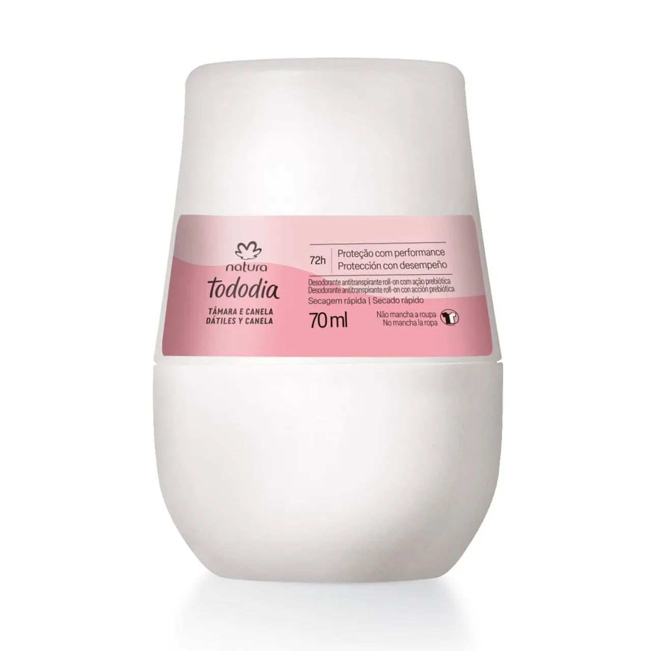 Desodorante Antitranspirante Roll-On Natura Tododia Tâmara e Canela 70ml